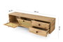 Hanah Home Hapsiyas 180 Soporte de TV Roble y Negro